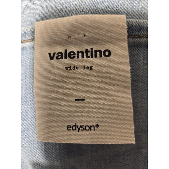 Edyson Valentino Wide Leg Jeans Womens 30 High Rise Light Wash Stretch NWT - Picture 5 of 12
